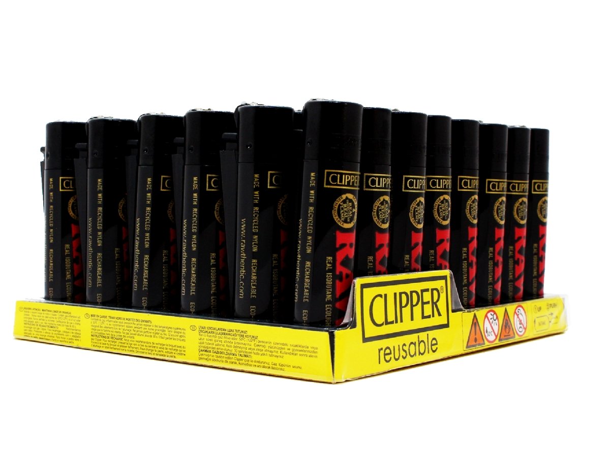 RAW CLIPPER Lighter - Black - VIR Wholesale