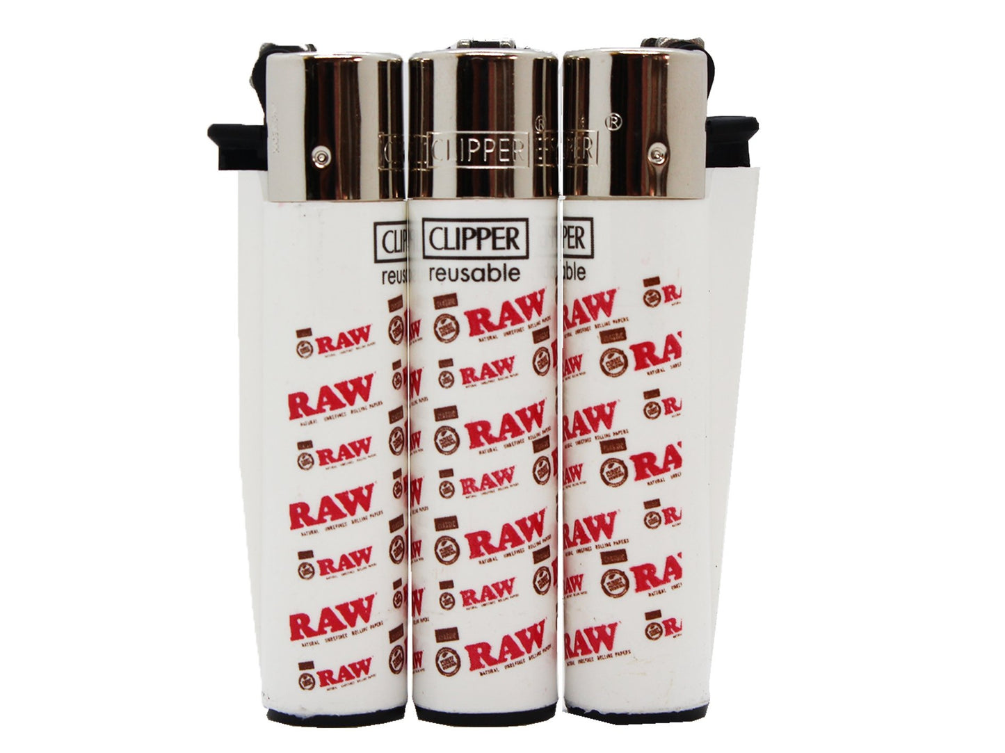RAW CLIPPER Lighter- Red & White - Multi Logo - VIR Wholesale
