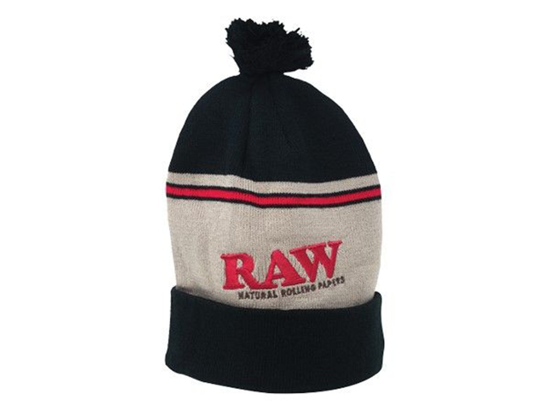 RAW - Clothing - X Rolling Papers Pompom Hats Black-Brown - VIR Wholesale
