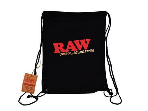 RAW Drawstring Bag - Black / Brown - VIR Wholesale