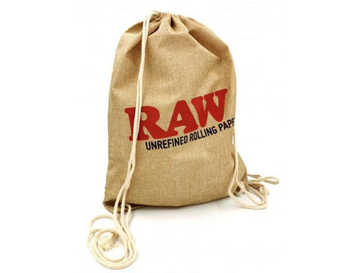 RAW Drawstring Bag - Black / Brown - VIR Wholesale