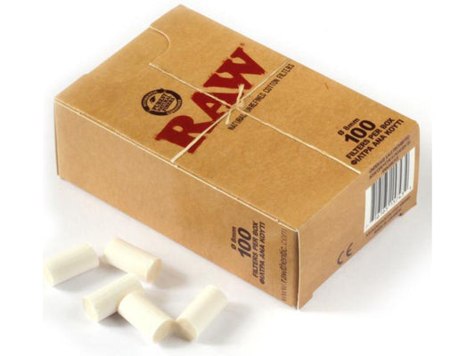 RAW Filter Unrefined Cotton Tips Regular Size 8mm 10 Boxes, 1000 Tips - VIR Wholesale