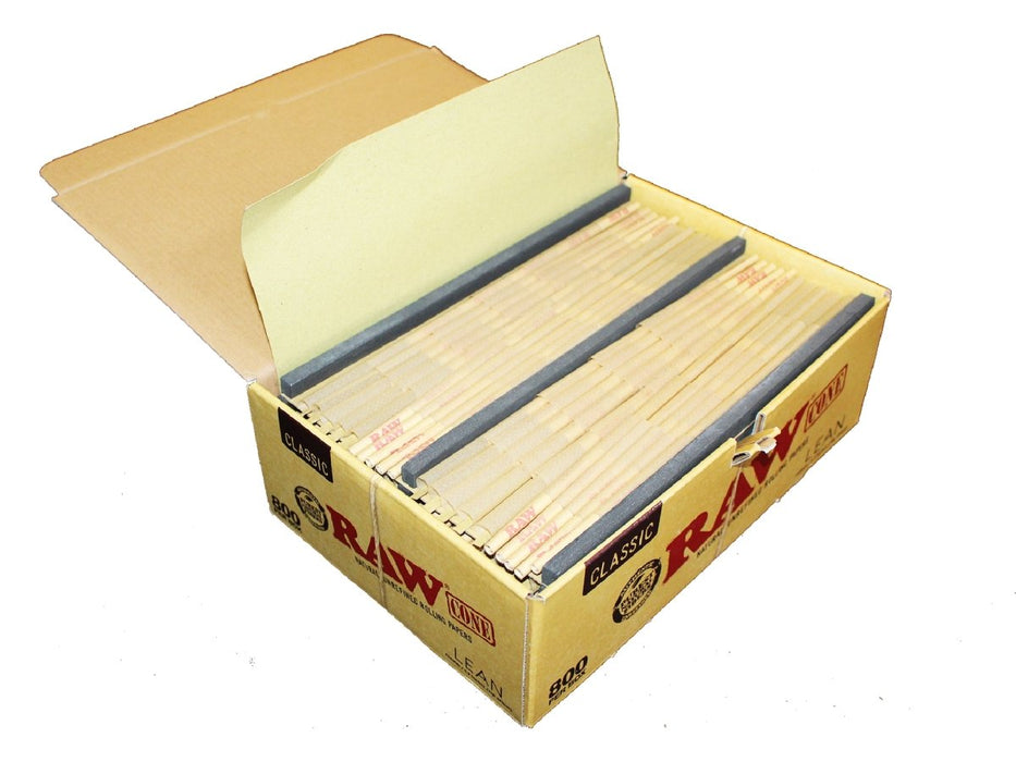 RAW Lean 800 Pack Slim Pre Rolled Rolling Paper Cones