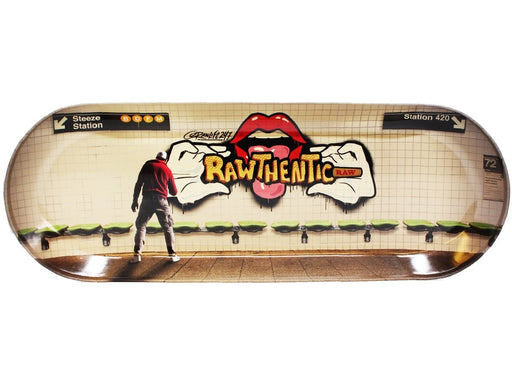 RAW Metal Skate Board Rawthentic Rolling Tray - VIR Wholesale