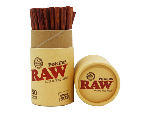 RAW | Natural Wood Pokers | Tube of 50 - VIR Wholesale