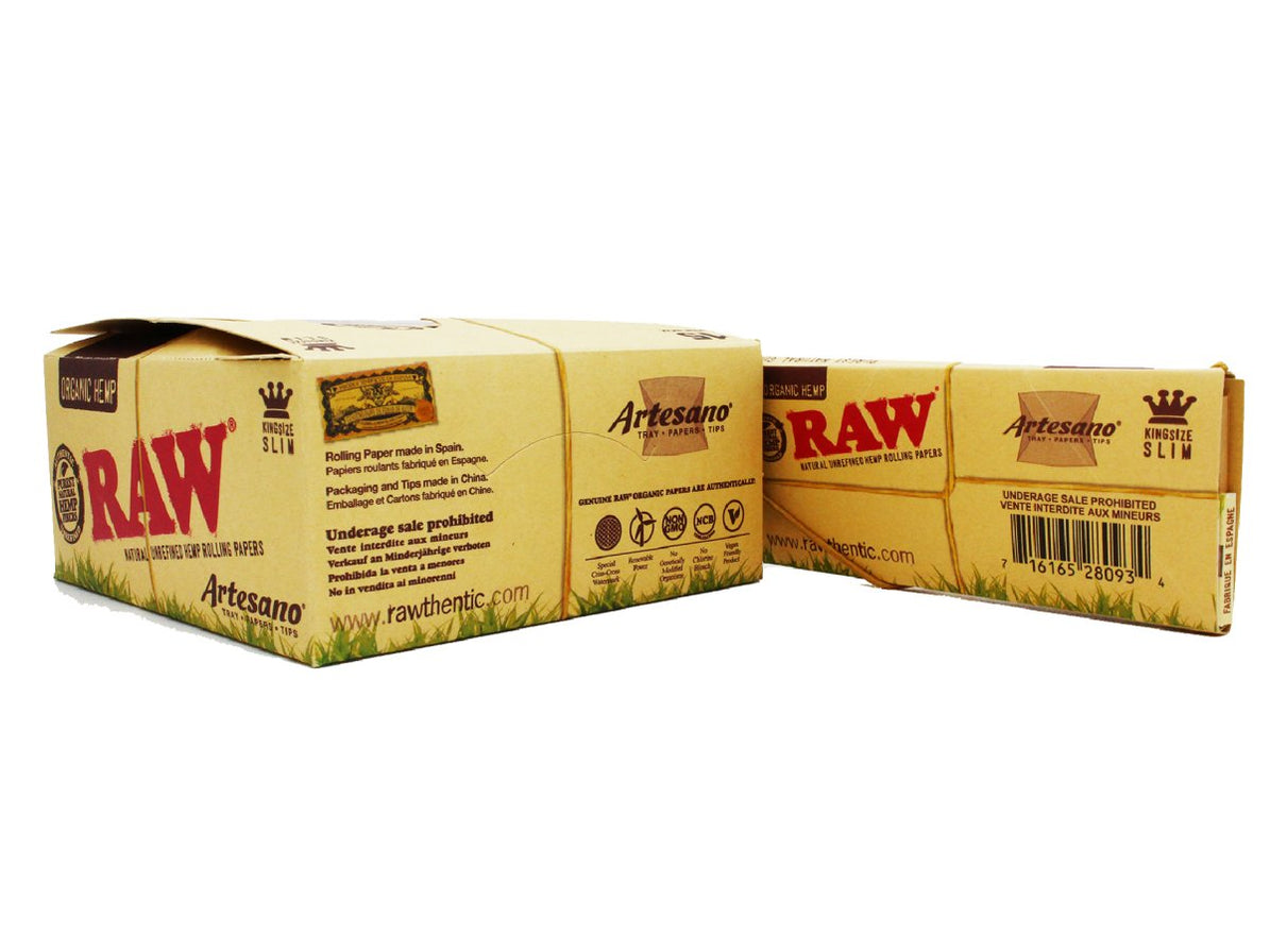 Elements Artesano Zigarettenpapier King Size Slim + Tips – 15 Heftchen, Ultra Dünnes Reispapier