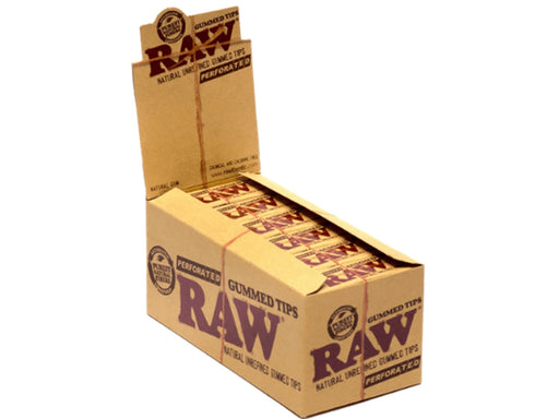 RAW Perforated Gummed Tips 24 Per Box - VIR Wholesale