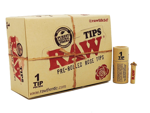 RAW Pre-Rolled Rose Tips - 6 Per Box - 1 Per Pack - VIR Wholesale