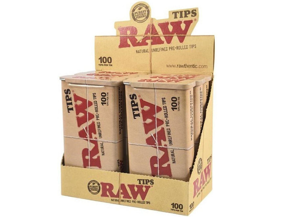 RAW Pre-Rolled Tips In Tin - 600pcs - VIR Wholesale