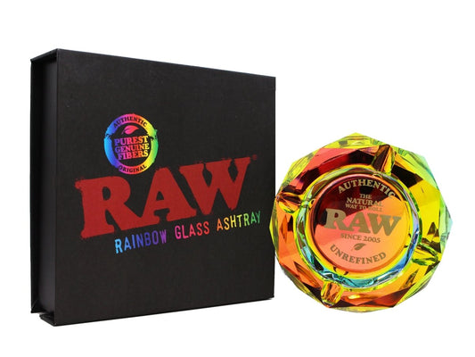 RAW Rainbow Glass Ashtray - VIR Wholesale