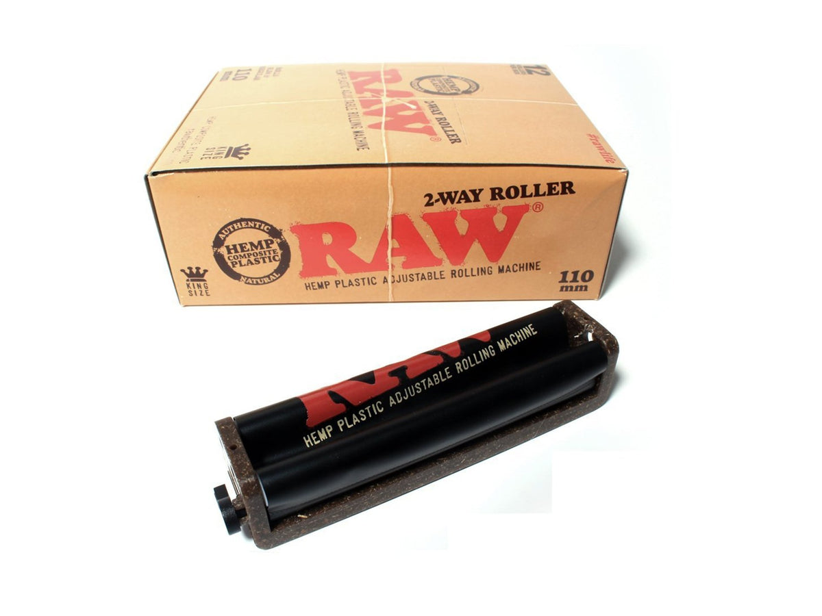 raw hemp plastic king size 110mm cigarette rolling machine | 2-Way | Tan Mat Raw 110mm Rolling Machine