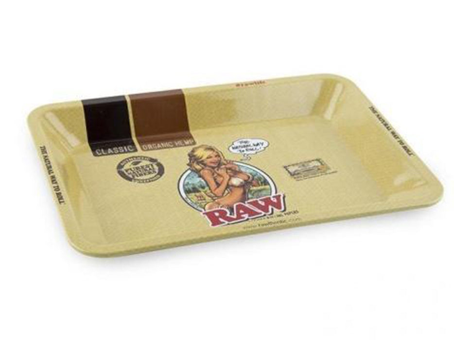 RAW Rolling Bikini Girl Mini Metal Rolling Tray - VIR Wholesale