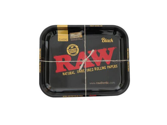 RAW Rolling Black Tray - VIR Wholesale