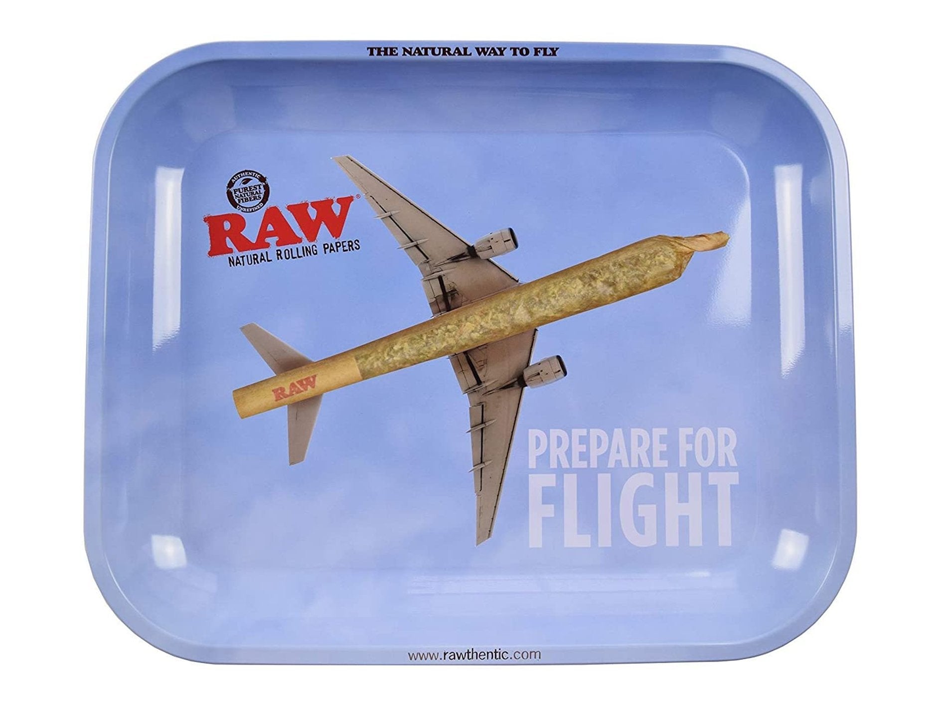 RAW Rolling Flying High - Metal Rolling Papers Tray Large 11' x 13.5 With Certificate - VIR Wholesale