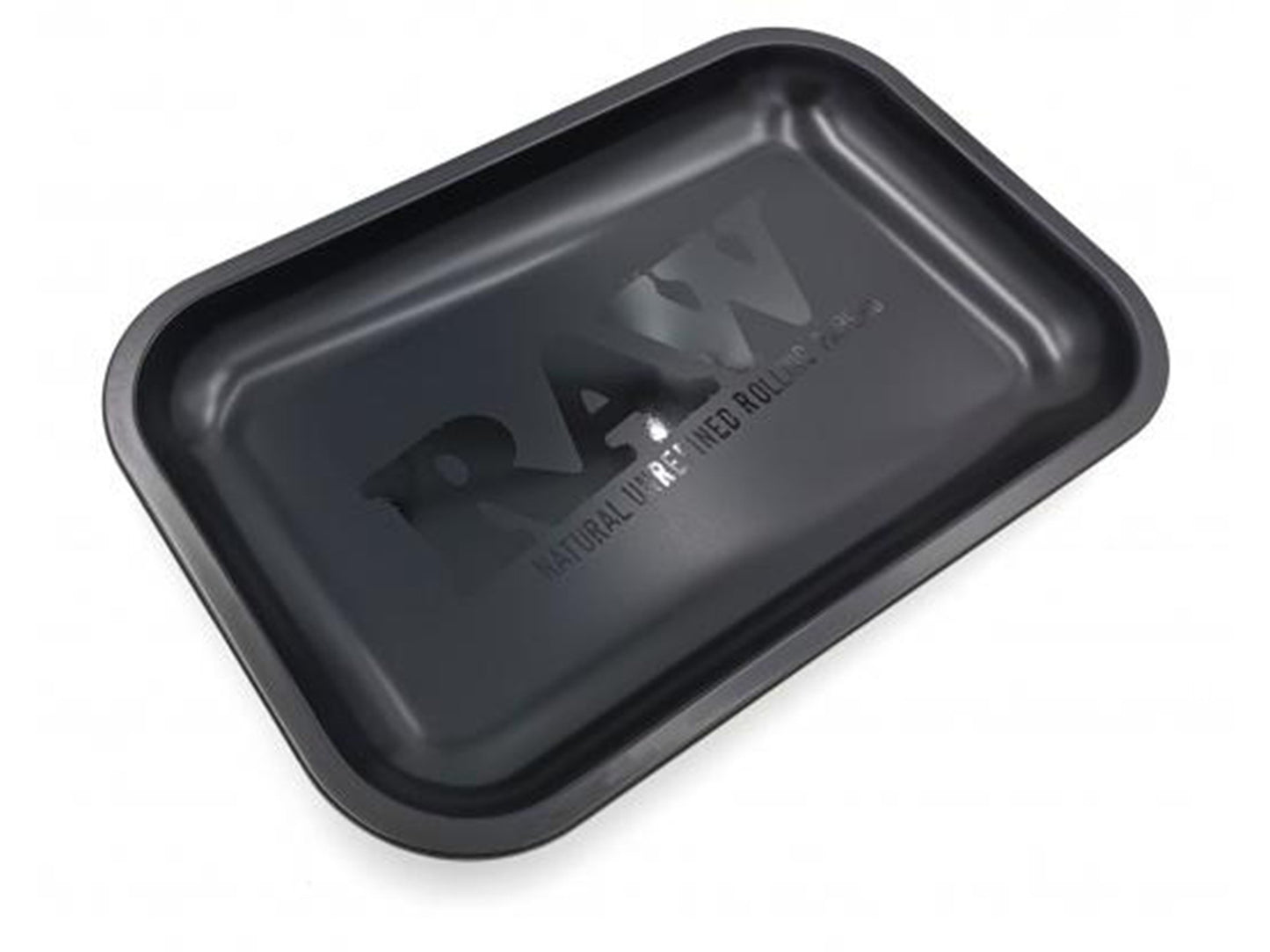 RAW Rolling Murdered Matte Black Small Metal Rolling Tray - VIR Wholesale