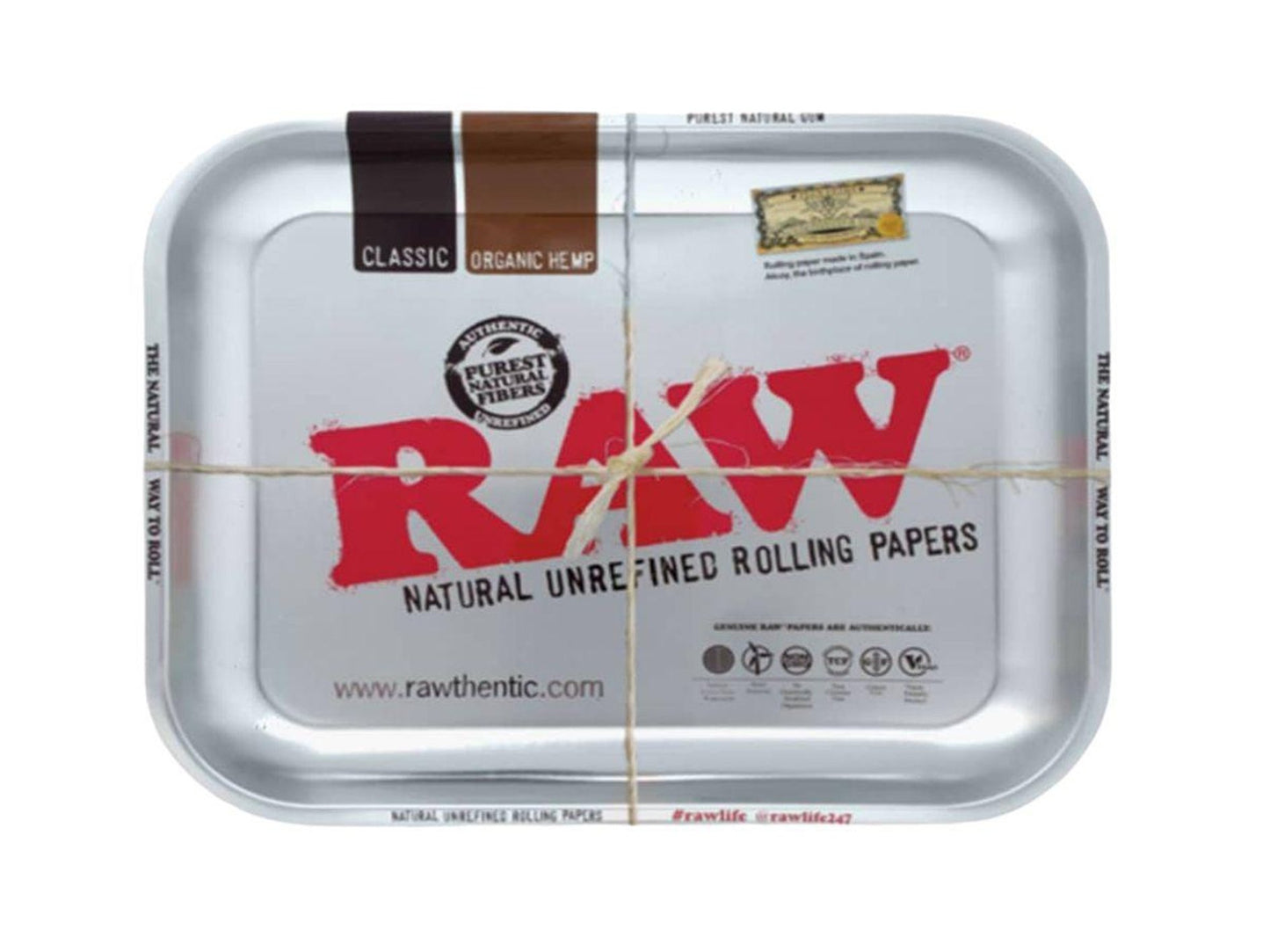RAW Rolling Silver Large Rolling Metallic Tray - VIR Wholesale