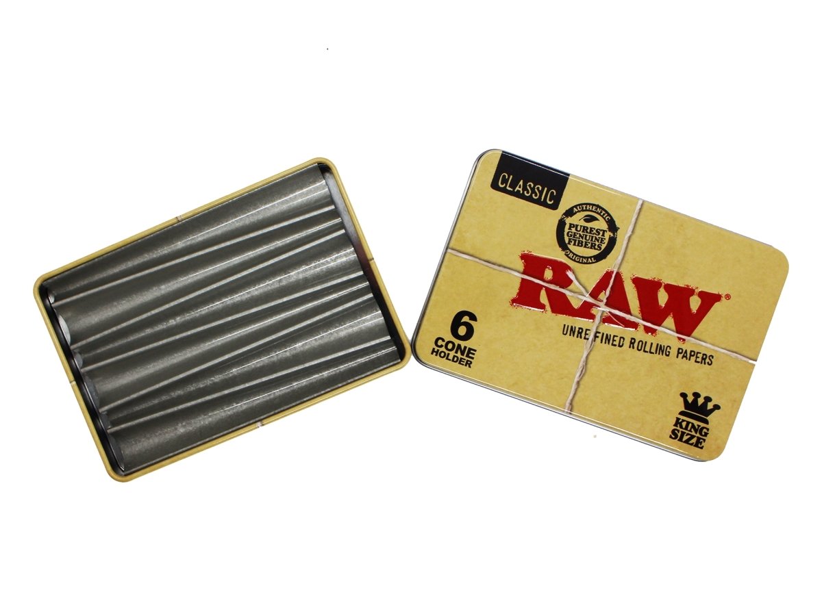 RAW Tin Cone Case For 6 K/S Cones- Full Box Of 20 - VIR Wholesale