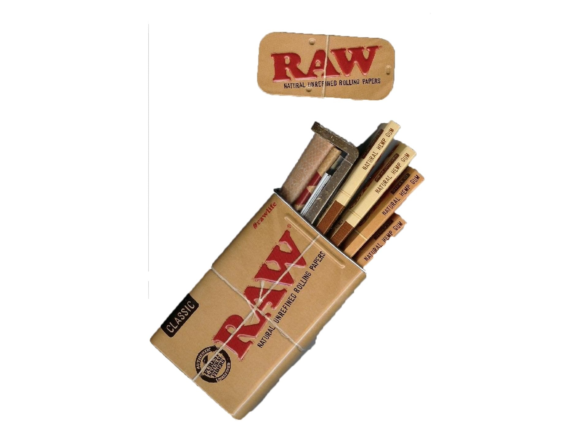 RAW Tin Sliding Top Cigarette Stash Case 3" x 2" - VIR Wholesale