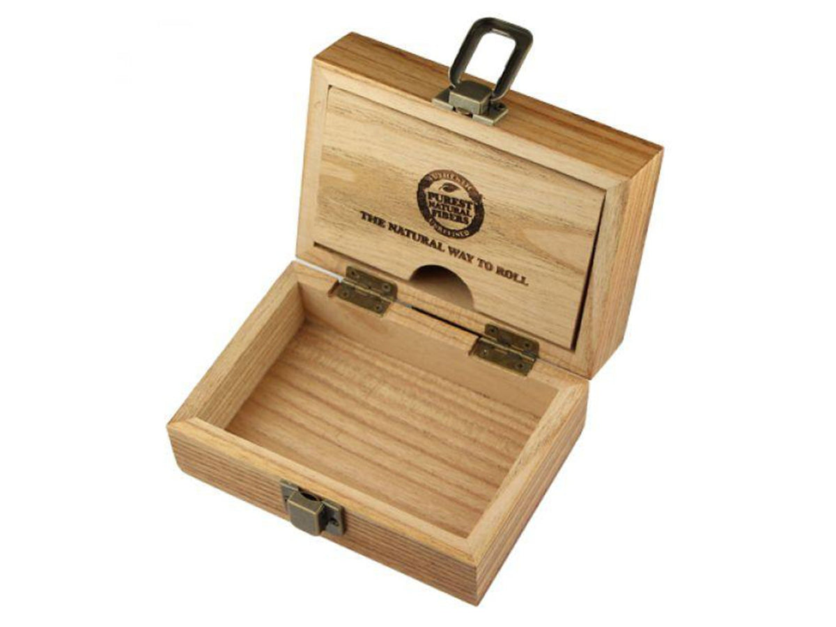 Raw Rolling Wood Box Magnetically Sealed 3.4 x 5 Inches