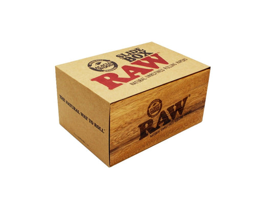 RAW Wooden Storage Box With Slide Top Lid - VIR Wholesale