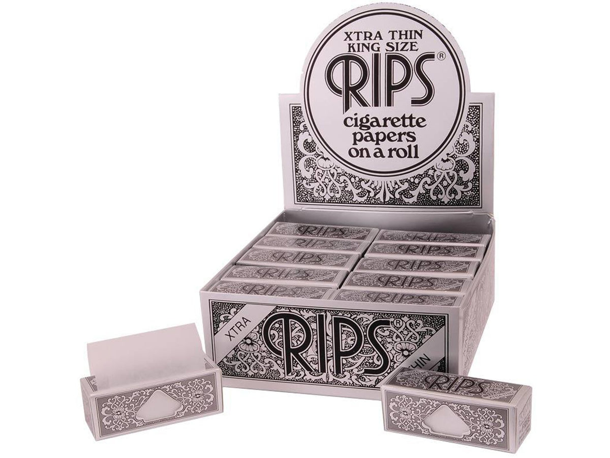 RIPS Black Extra Thin King Size Cigarette Paper Rolls 24 Per Box — VIR  Wholesale