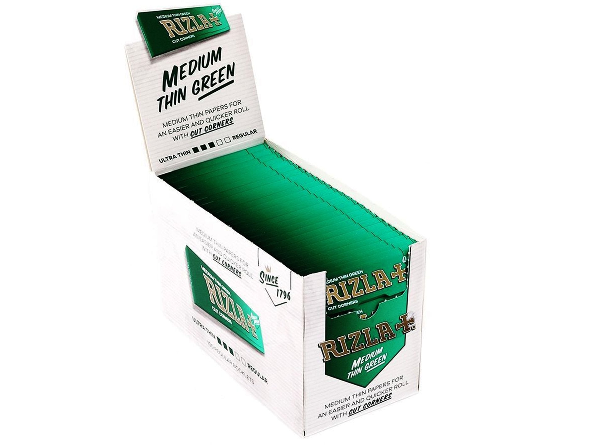 RIZLA Green Standard 100 Booklets Per Box - VIR Wholesale