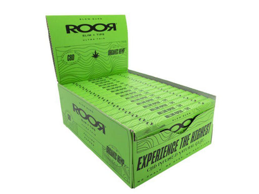 ROOR CBD Gum Organic Hemp King Size Rolling Papers + Tips - VIR Wholesale