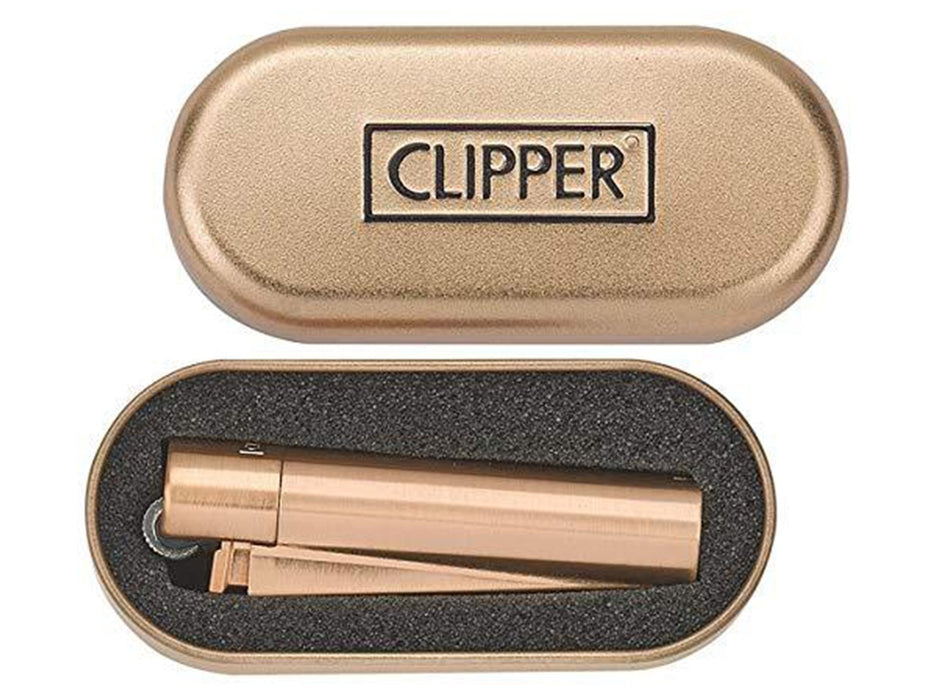 Rose Gold Metal CLIPPER Per Lighter With Case (Limited Edition) - VIR Wholesale