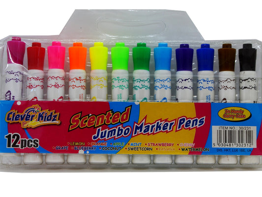 Scented JUMBO Marker Pens 12 Pack - VIR Wholesale