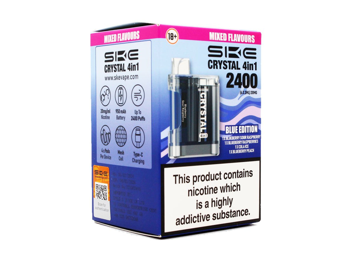 SKE CRYSTAL BAR 4in1 2400 puff pod kit — VIR Wholesale