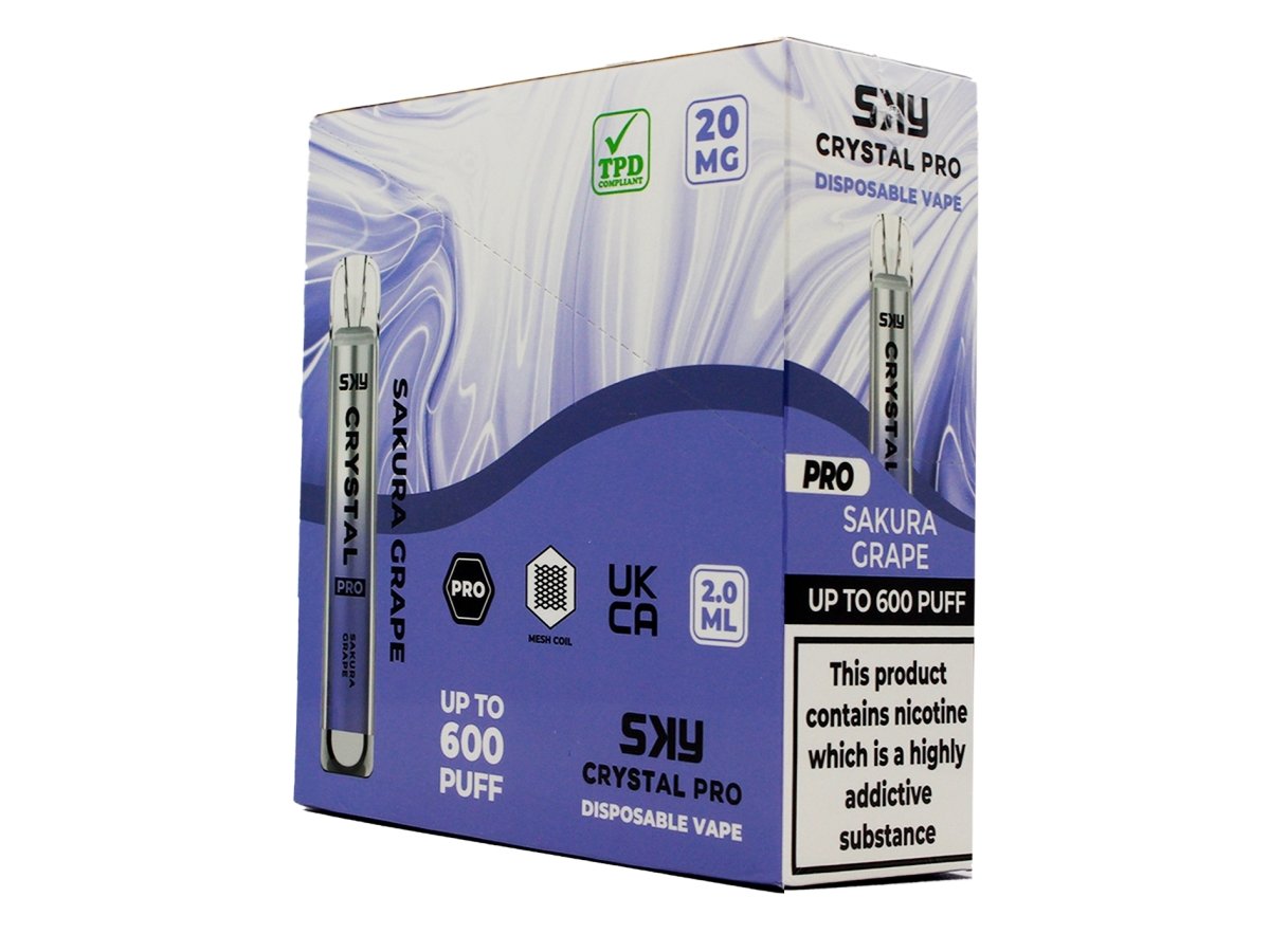 SKY CRYSTAL PRO Disposable Pod Device - 600 Puff - 20mg - VIR Wholesale
