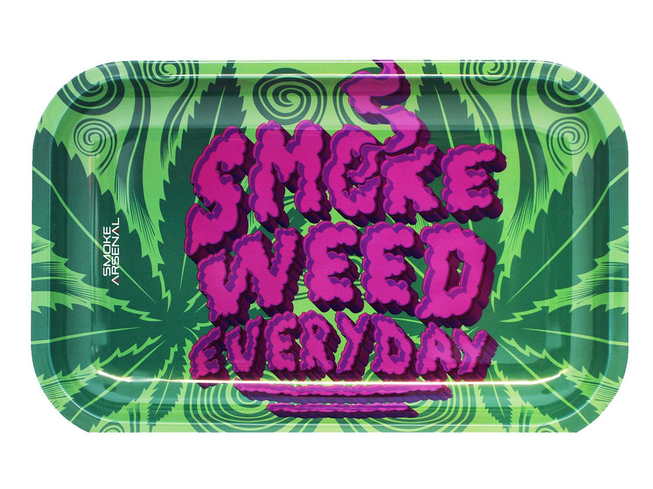 SMOKE ARSENAL Trays Medium Mixed Designs - Smoke Weed Everyday - VIR Wholesale