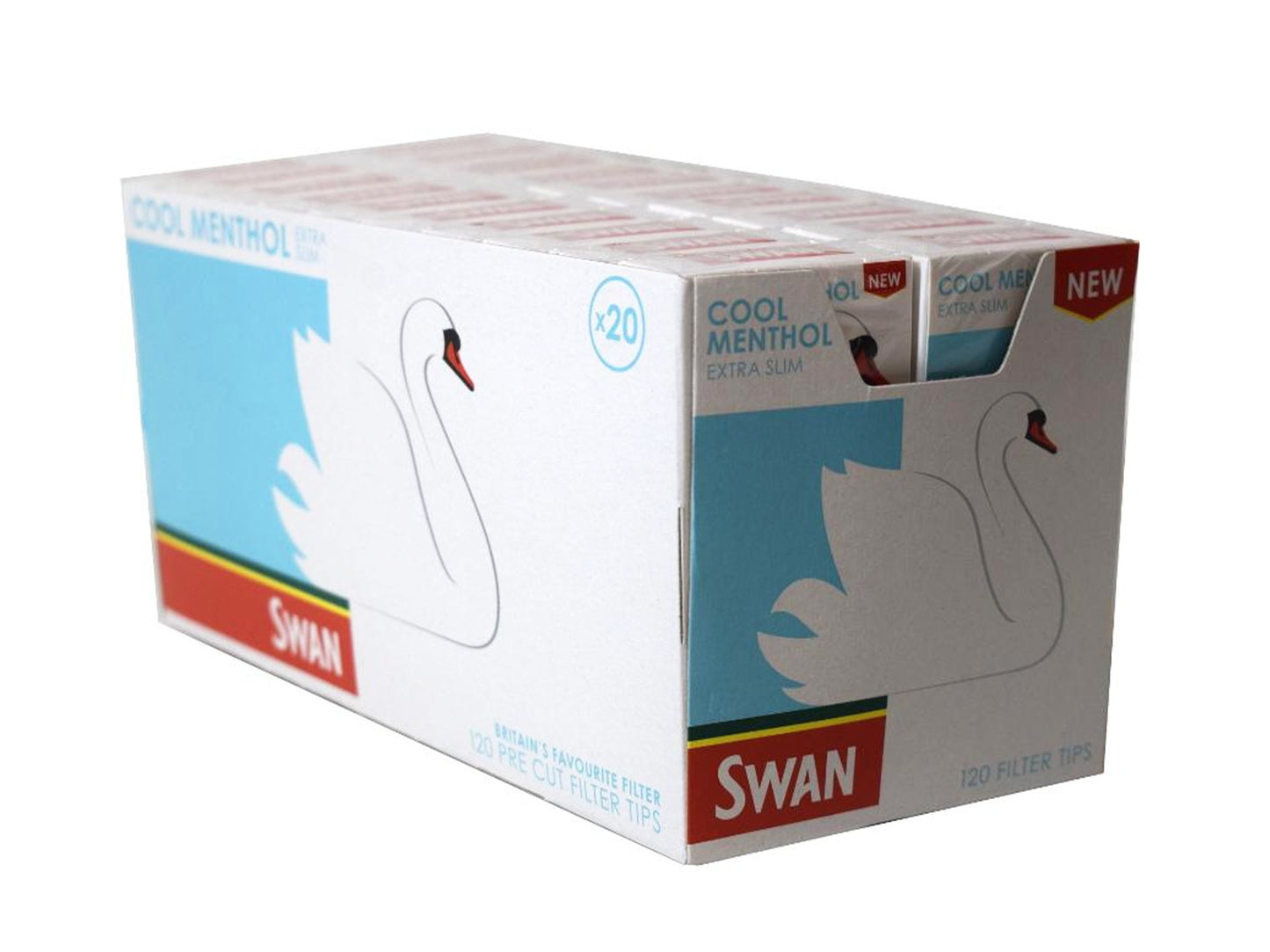 SWAN Cool Menthol Tips Full Box - 120 x 20 - VIR Wholesale