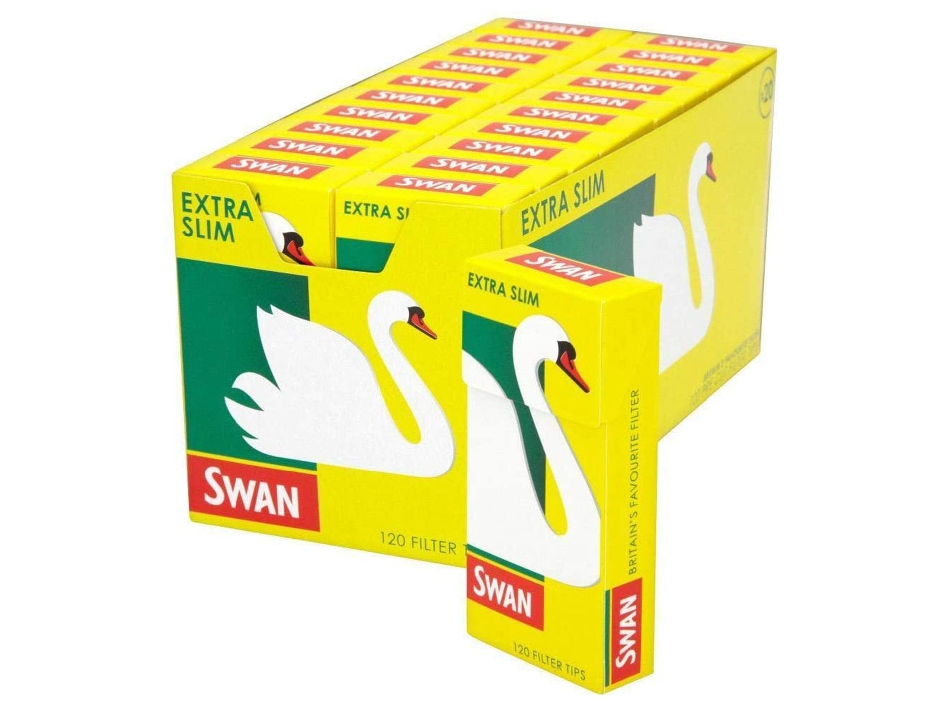 SWAN Extra Slim Filter Tips - 20 Per Box (Total 2400 Tips) - VIR Wholesale