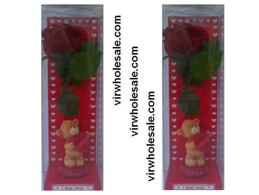 Teddy Bear With Rose (To The One I Love) - VIR Wholesale
