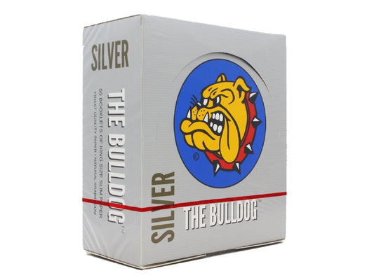 THE BULLDOG King Size Slim Silver Rolling Papers - VIR Wholesale