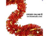 Tinsel 2m (Star) Red Gold Silver & Multicolour - VIR Wholesale