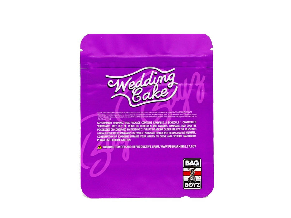 Wedding Cake- MYLAR Smelly Proof Bags - 50 Pack - VIR Wholesale
