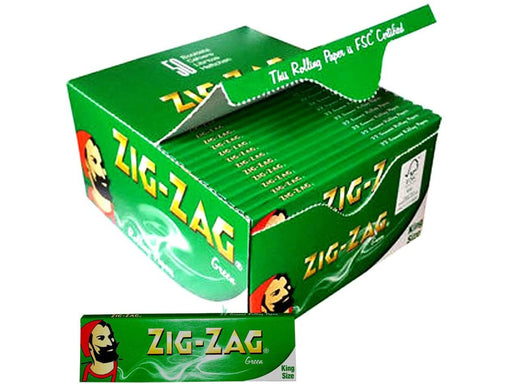 ZIG ZAG Green Standard (50 Booklets Per Box) - VIR Wholesale