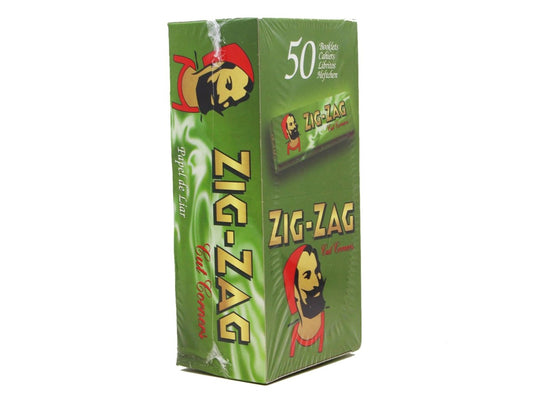 ZIG-ZAG Green Standard Cigarette Rolling Papers 50 Per Box - VIR Wholesale