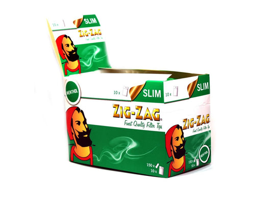 ZIG-ZAG Menthol Slim Filters 10 Bags - VIR Wholesale