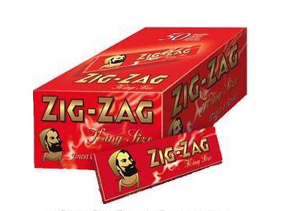 ZIG-ZAG Red King Size Cigarette Rolling Papers 50 Booklets Per Box - VIR Wholesale